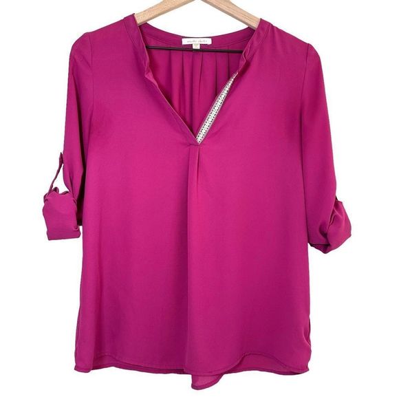 Under Skies from Anthropologie Long Sleeve V Neck Blouse Women’s Small - Picture 5 of 12